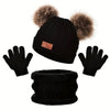 Knitted Wool Scarf & Hat Set