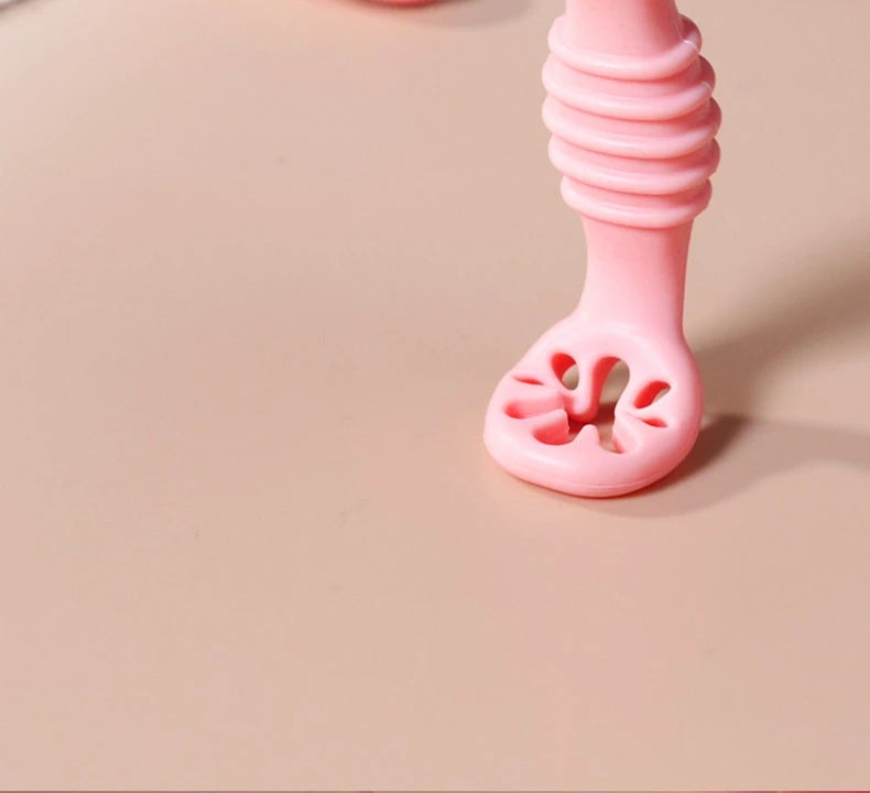 Little Foodie Starter Pack: 2-in-1 Silicone Utensil & Teether Set