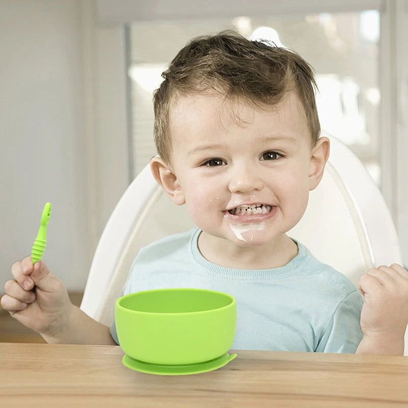 Little Foodie Starter Pack: 2-in-1 Silicone Utensil & Teether Set