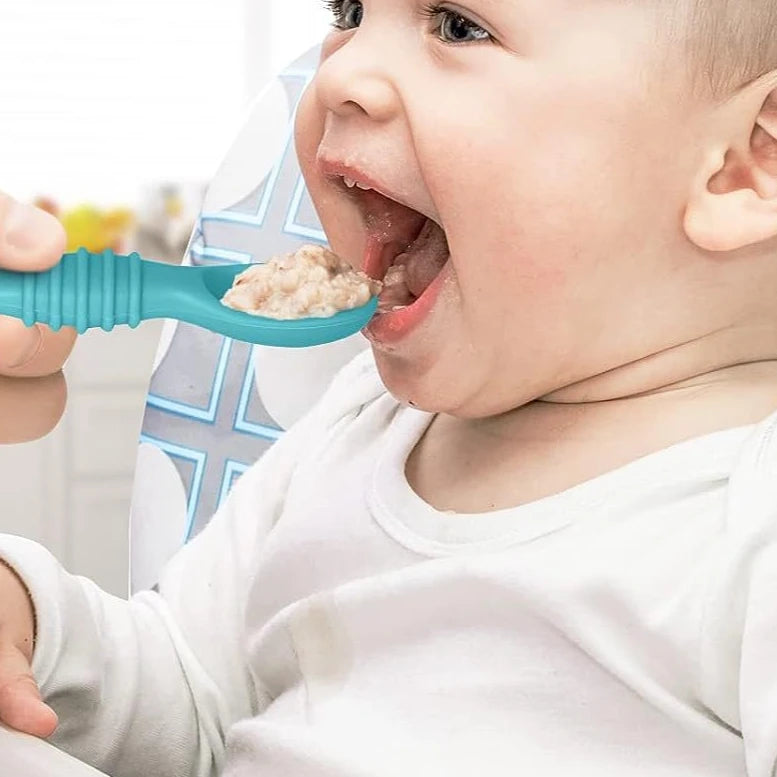 Little Foodie Starter Pack: 2-in-1 Silicone Utensil & Teether Set