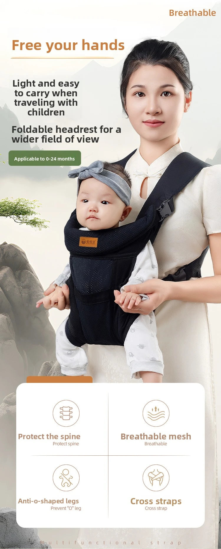 Ergonomic Baby Wearing Carrier