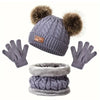 Knitted Wool Scarf & Hat Set