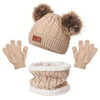 Knitted Wool Scarf & Hat Set