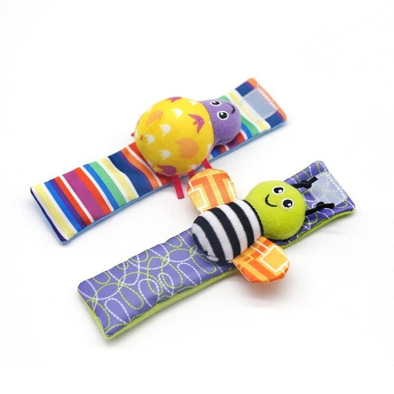 Baby Wrist Strap Socks Rattle Toy Set