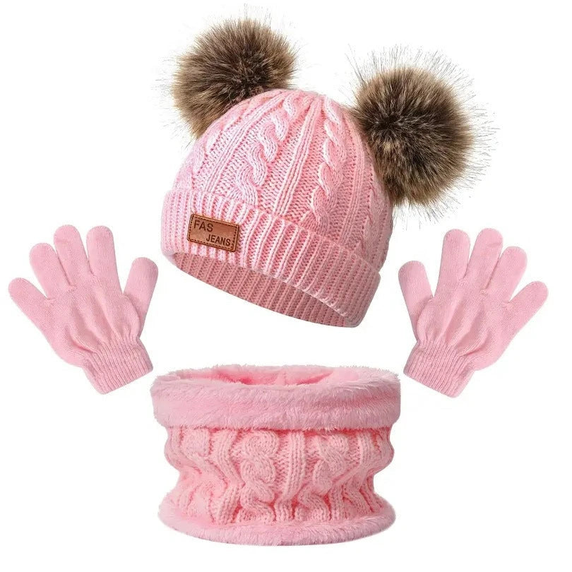 Knitted Wool Scarf & Hat Set