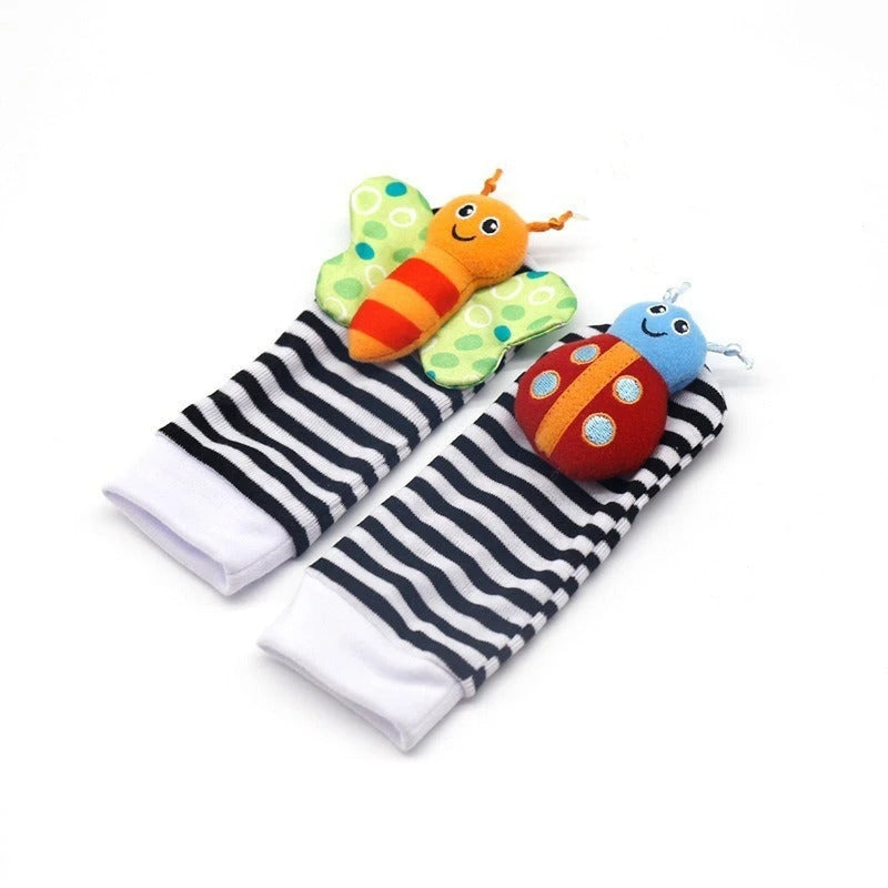 Baby Wrist Strap Socks Rattle Toy Set