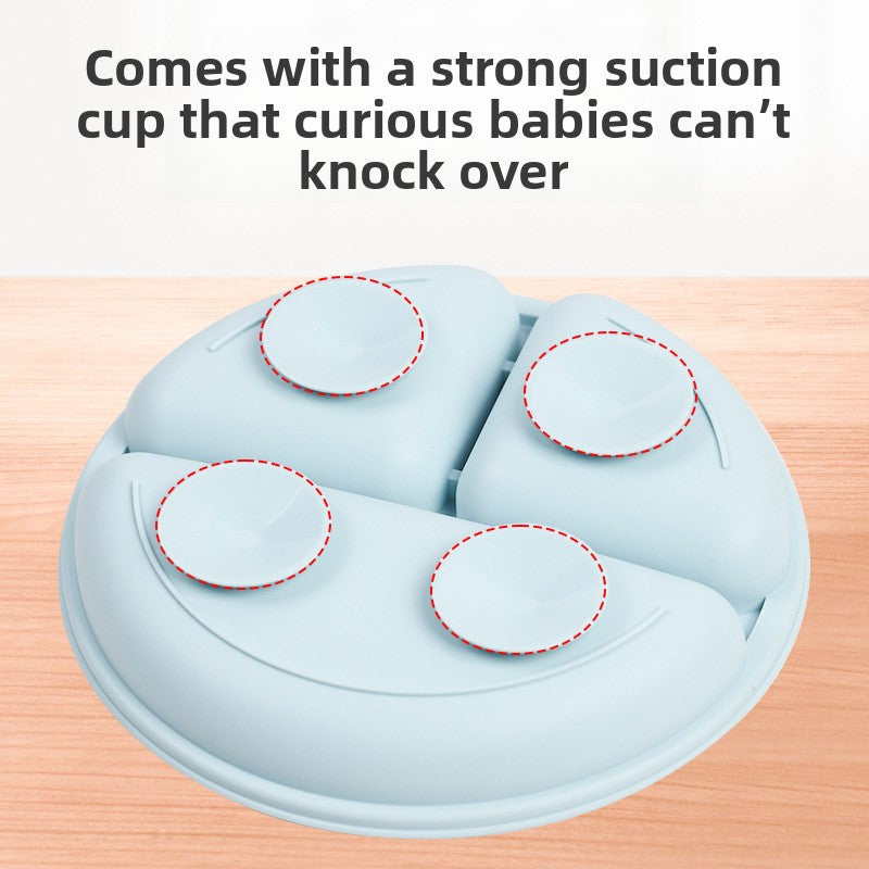 Complete Silicone Tableware Set — Plate, Bowl, Bib, Fork & Snack Cup